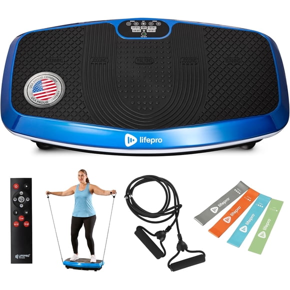 Lifepro Turbo 3D Vibration Plate Exercise Machine with Dual Motors – Whole Body Vibration Plate Machine for Weight Loss, Recovery, Lymphatic Drainage & Home Fitness - Blue