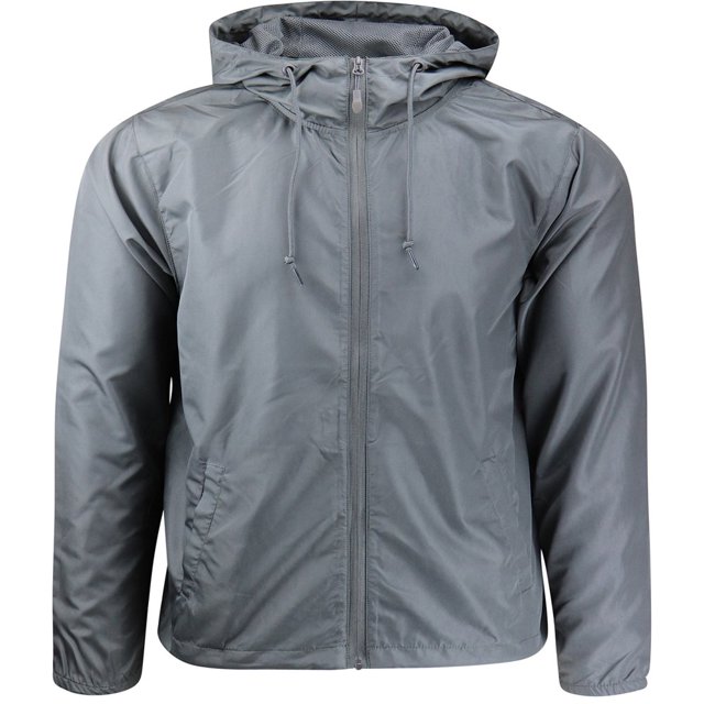 ShirtBANC Men‘s Windbreaker Jacket Hooded Lightweight Water Resistant Raincoat