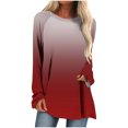 thumbnail image 1 of AherBiu Womens Tops 2024 Long Sleeve Casual Shirts Flowy Gradient Color Loose Fitting Fall Tops Tunics, 1 of 5