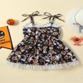 thumbnail image 4 of Robe d'Halloween pour Tout-Petite Fille, Enfants, Imprimé de Dessins Animés, Sans Manches, à Nouer, Robe Trapèze, 4 of 9