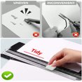 thumbnail image 4 of LNGOOR 1 Pce Coupe-Papier Simple Multifonctionnel Découpe Bidirectionnelle avec Protection de Sécurité Automatique et Règle Latérale Convient aux Coupons en Papier Kraft Étiquettes Carton Photo d'Idole, 4 of 7