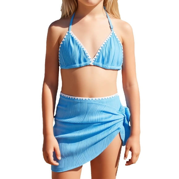 Teen Girls Swim Suit Girls Swimsuit with Shorts Girls' Two-Piece Swimwear Girl Bathing Suit for Kids 13-14 Years