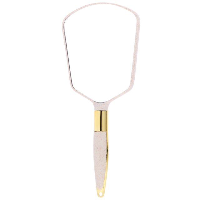 Miroir Cosmétique Carré Simple Durable Clair à la Mode pour Maison Magasin (Beige)
