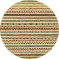 thumbnail image 1 of Ahgly Company Tapis d'Intérieur Ronds Abstraits Chrome Or Jaune Abstraits pour Aire, 5 Pieds Rond, 1 of 6