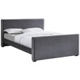 thumbnail image 1 of Meridian Furniture Dillard Grey Velvet Queen Bed, 1 of 6