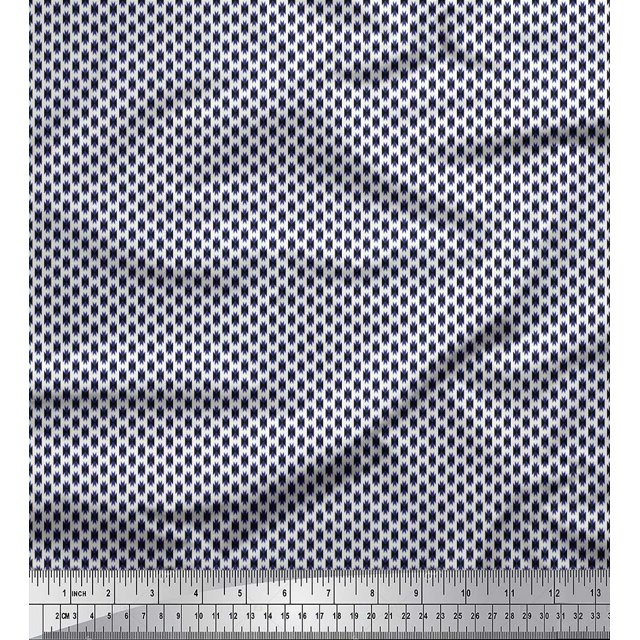 Soimoi Viscose Chiffon Fabric Geometric Small Print Fabric by The Yard 42 Inch Wide