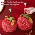 thumbnail image 3 of EcoNesxp Red Spa Bathroom Microfiber Hand Towel Chenille Hanging Hand Towel, 3 of 5
