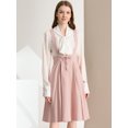 thumbnail image 3 of Unique Bargains Jupe Midi Plissée à Bretelles Rétro pour Femme à Taille Élastique avec Bretelles, 3 of 6