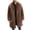 Brown, variant on Lovzfmll Men's Faux Fur Coat for Men Plush Pile Lining Notched Lapel Brown, M