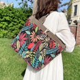 thumbnail image 4 of Canvas Bag Ethnic Style Pattern for Women Shoulder Bag Retro Casual Tote Handbag Splicing Knitting Accessory, 4 of 10