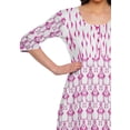 thumbnail image 3 of Moomaya Haut Indien Imprimé Robe Kurti Longue Tunique à Manches 3/4 Robes pour Femmes, 3 of 5