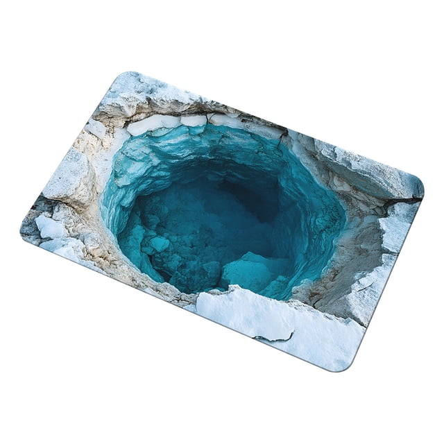 FUYPSE 2026 New Arrivals Carpet Cleaner Shampoo 3D Stereo Pond Diatomaceous Earth Rug Entryway Non Absorbent Mat Bathroom/Kitchen Oil Proof Foot Mat Realistic Decor Mat