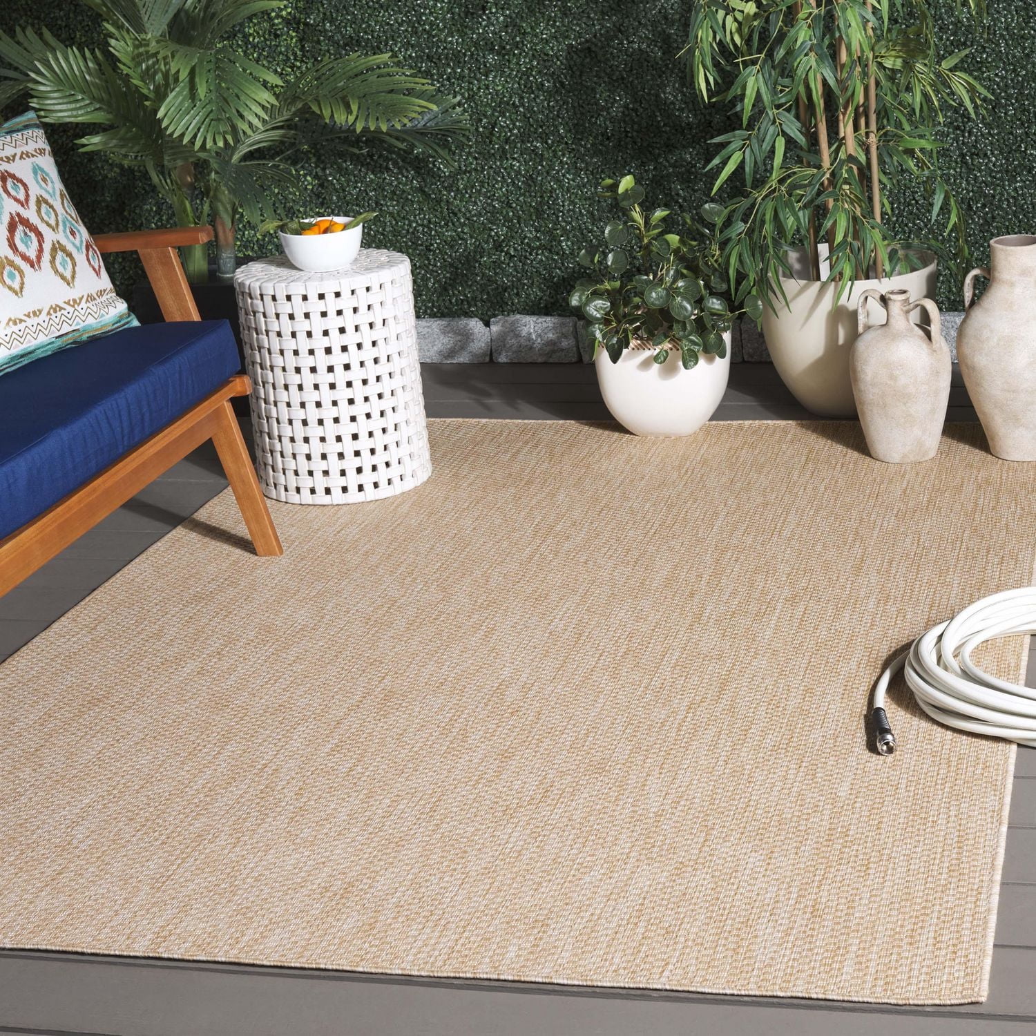 SAFAVIEH Beach House Jacinth Solid Indoor/Outdoor Area Rug