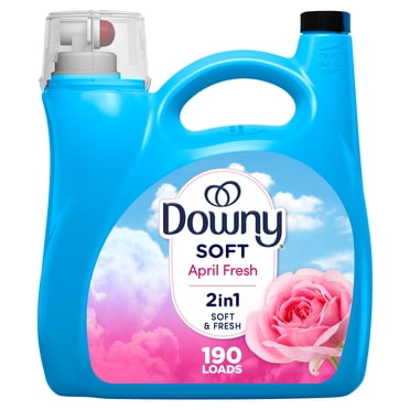 Assouplissant textile liquide Downy Doux, parfum Fraîcheur d’avril, 190 brassées, 4.16 L