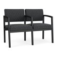 thumbnail image 1 of Lenox Steel Reception Waiting Room 2 Seats Chair / Black Steel / Dark Gray, 1 of 5
