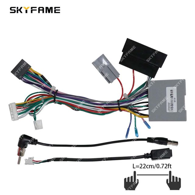 SKYFAME Adaptateur de Faisceau de Câblage 16 Broches Décodeur Canbus Câble d'Alimentation Radio Android pour Ford Raptor F150