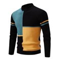 thumbnail image 1 of Birdeem Sweaters for Men Mens Winter Casual Fashion Color Block Design Long Sleeved Round Neck Sweater, 1 of 1