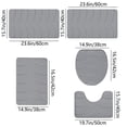 thumbnail image 3 of Fridja Bathroom Rugs 5 Piece - Absorbent Memory Foam Bath Mat for Bathroom, Non-Slip, Machine Washable, Dries Quickly, Bathroom Mat Set Gray, 3 of 5