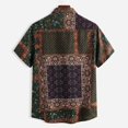 thumbnail image 3 of Shirt Top Loose Fit Lapel Chic Retro Irregular Pattern Summer Male Shirt, 3 of 5