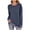 Blue, variant on Aocisk Women's Fashion Casual Autumn and Winter Round Neck Striped Long Sleeve Top Blouse Loose Fit Color Block for Daily Wear Sky Blue XL