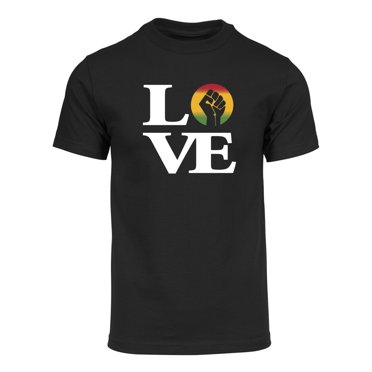 Gravity Threads Mens Love Raised Fist Short-Sleeve T-Shirt - Black - 3X-Large