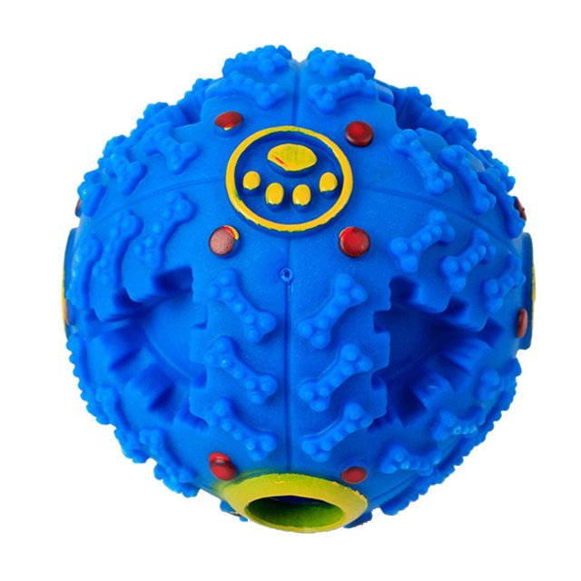 Dog Food Ball Bone Design Bite-resistant Dog Chew Ball Toy Food Dispenser Ball