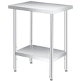 thumbnail image 1 of 18" x 24" Stainless Steel Prep Table with Adjustable Undershelf, Heavy Duty Commercial Kitchen Table, for Restaurants, Home, Outdoor, 1 of 6