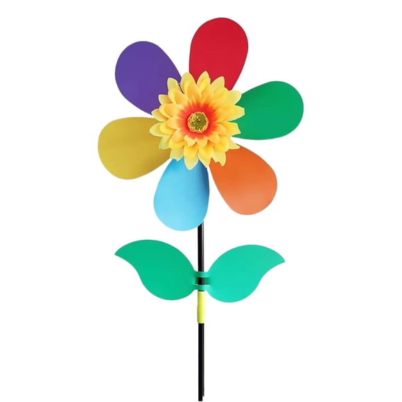 Jindong Vent de Tournesol Extérieur, Sculptures de Vent en Métal Pivotantes à 360 Arc-en-Ciel Moulin à Vent Extérieur Intérieur Extérieur Décoration d'Art de Jardin pour Patio Extérieur et