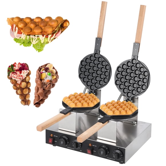 Bingirl Gaufrier à Bulles Électrique 2800W Gaufrier Rond en Fer à Bulles Gaufrier Antiadhésif Oeuf