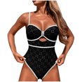 thumbnail image 1 of Slimming One Piece Swimsuit for Womens Cute Ruched Tummy Control Bathing Suit Sexy Cutout Modest Swimsuits, 1 of 4