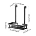 thumbnail image 3 of 2-Tier Hanging Shower Caddy Over The Door Large Capacity Hanging Shower Organizer Sturdy Rust Proof Shelf Basket Storage Rack No Drilling, 3 of 8