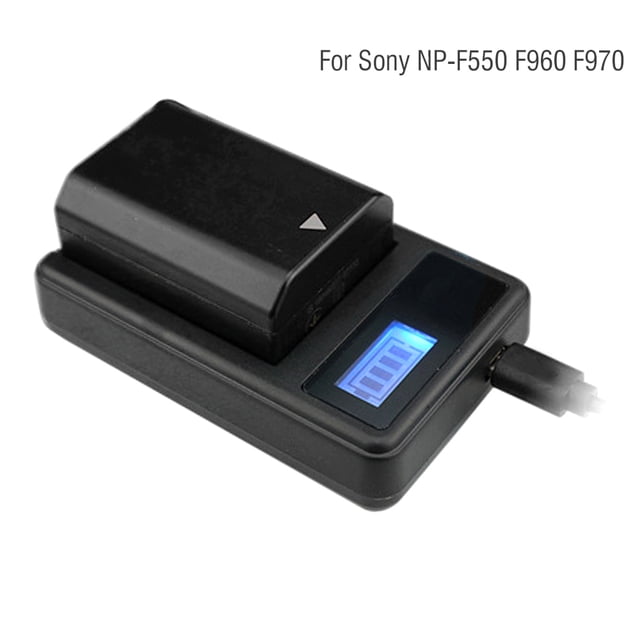 Battery Charger Camera Battery Charger Single Slot Battery Charger Np F550 Battery Charger SEIVI Black Plastic LED Video Light LCD Electric Quantity Display Camera Battery Charger