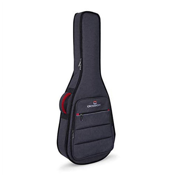 Crossrock 1/2 Size Classical Guitar Bag with 10mm Padded Backpack Straps in Dark Grey (CRSG107CHDG)
