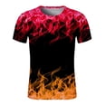 thumbnail image 1 of EGNMCR T-Shirts pour Homme Hommes Décontracté Col Rond Impression Numérique 3D Chandail D\'entraînement Physique Sport Manches Courtes T-Shirt Blouse Cadeaux pour Hommes, 1 of 3