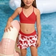 thumbnail image 2 of RXMEKW Girls Bikini Swimsuit for Kids with Ruffle Skirt and Halter Top, 2-Piece Princess Hot Spring and Pool Set in Purple, 2 of 7