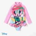 thumbnail image 1 of Disney Toddler Girls Swimsuit Minnie Mouse Rash Guard Graphic Bathing Suits Pink Kids 3-4T, 1 of 6