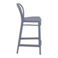 thumbnail image 4 of Compamia Victor Tabouret de Comptoir Contemporain en Résine pour Intérieur et Extérieur - Ensemble de 1, Gris Foncé, 4 of 5