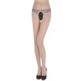thumbnail image 1 of AUNVITO Stretchy Breathable Open-Crotch Bodystocking For Women Seamless Lift Buttocks Sheer Solid Color Sheer Stockings, 1 of 2