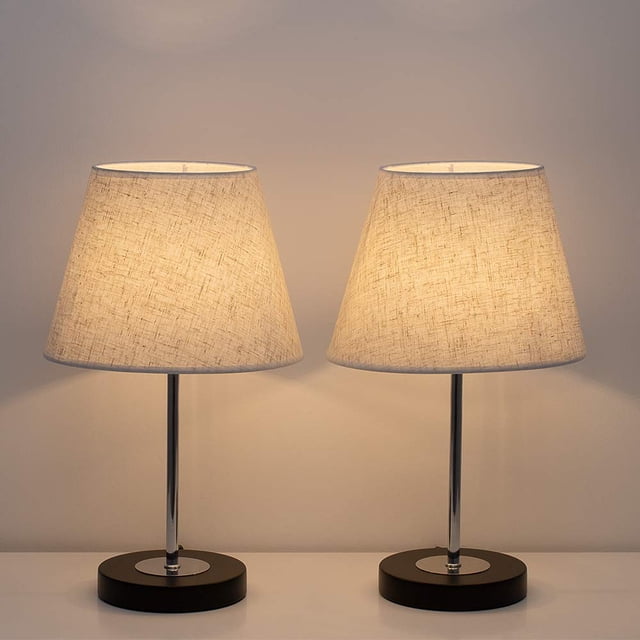Lampes de Table Modernes - Lampes de Chevet et de Bureau, Petites Lampes de Table de Nuit, Ensemble de 2