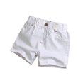 thumbnail image 1 of Birdeem Spring and Summer Cute Solid Button Girls Pocket Elastic Waist Comfy Shorts Jeans, 1 of 12
