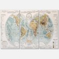 thumbnail image 2 of Designart Ancient Map of The World II Canvas Wall Art, 2 of 4