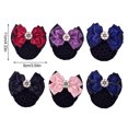 thumbnail image 4 of Couvre-chignon pour Femmes en Filet avec Strass, Nœud Papillon, Accessoires, Ornement, Barrette, Pince, Nœud, Dentelle, Fleur, Accessoire de Fête pour Hôtesse de l'Air, Travailleuse, Rouge, 4 of 7