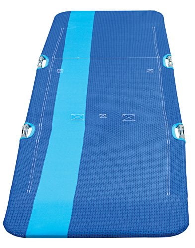 Rio Beach Portable Folding Backpack Lay Flat Beach Lounge Chair With Backpack Straps And Storage Pouch, Blue Stripe