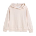 thumbnail image 1 of MeetoTime Girls Boys Cotton Oversized Hooded Sweatshirt Loose Solid Color Long Sleeve Pullover Top 2-12 Years, 1 of 2