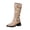 Beige, variante sur EYWGYA Bottes Hauteur Genou pour Femmes, Bottes à Talon Bas pour Femmes, Bottes à Boucle Multicolores au Style Décontracté et Polyvalent, Bottes Longues Texturées à Talon Tendance pour l'Automne et l'Hiver