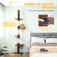 thumbnail image 4 of PawHut 8.5ft Cat Climbing Tree 5-Tier Kitty Activity Center, Leopard Print, 4 of 10