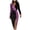 Purple, variant on Bodycon Club Dresses for Women Long Sleeve Color Block Dress with High Slit V Neck Evening Party Dress