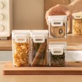 thumbnail image 1 of JilgTeok 3 Packs Push-Button Airtight Container Plastic Food Storage Rice Container Dry Food Dispenser Jar Grain Storage Bin for Flour Sugar Kitchen Pantry Organization and Storage Clearance, 1 of 8