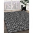 thumbnail image 3 of Ahgly Company Tapis de Zone Rond Gris Transitionnel pour Intérieur Lavable à la Machine, 6 Pieds Rond, 3 of 7