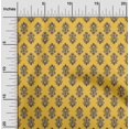 thumbnail image 1 of oneOone Polyester Lycra Yellow Fabric Leaves & Floral Block Fabric For Sewing Printed Craft Fabric By The Yard 56 Inch Wide, 1 of 4